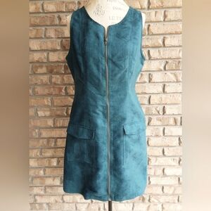 Jack by BB Dakota NWT Faux Suede Front Zippered Sleeveless Dress.